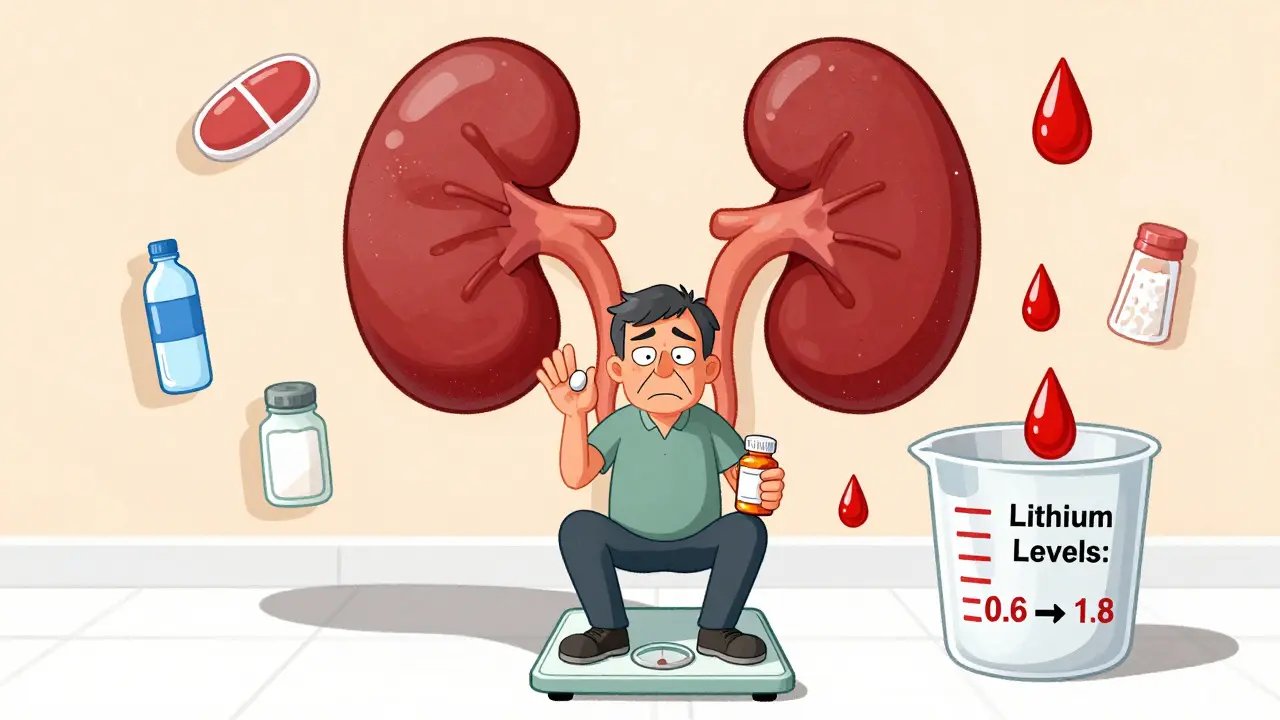 Lithium Interactions: NSAIDs, Diuretics, and Dehydration Risks